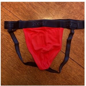 Red Large NEW 2(X)IST Jock Black waistband Jockstrap 2Exist 2(x)ist 2xist